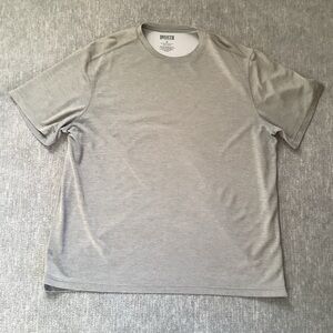 Duluth Trading Co Light Gray/Green Men's Short Sleeve Tee Sz. XL